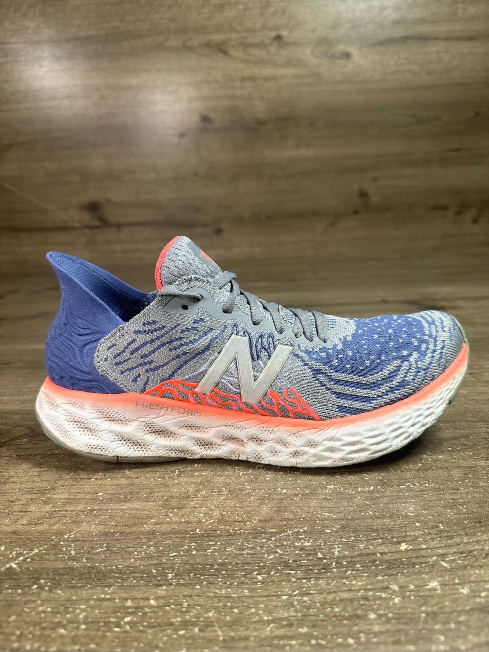 New Balance Fresh Foam 1080v10 Womens 9.5 B Steel Blue Coral W1080B10 Running